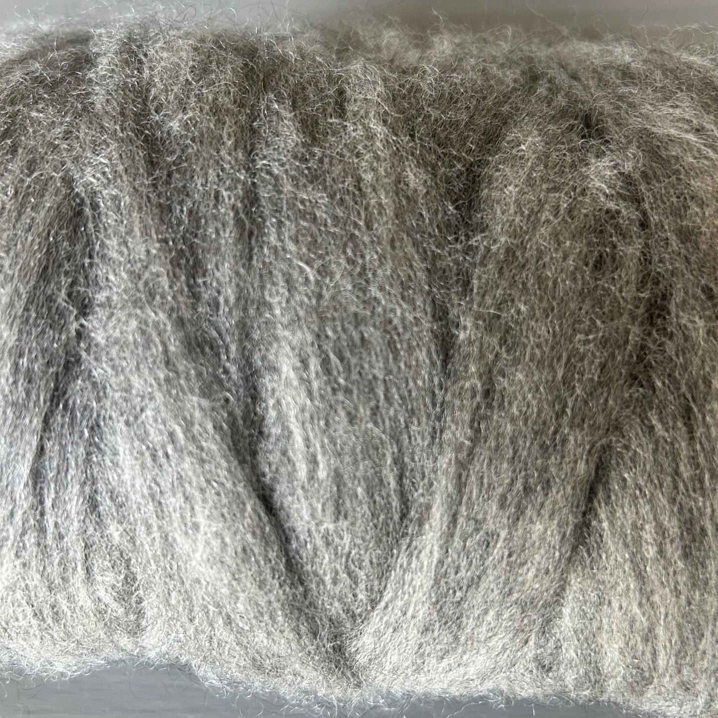 100% Alpaca Roving — Silver Gray (Annahbelle's Fleece) — Limited Edition