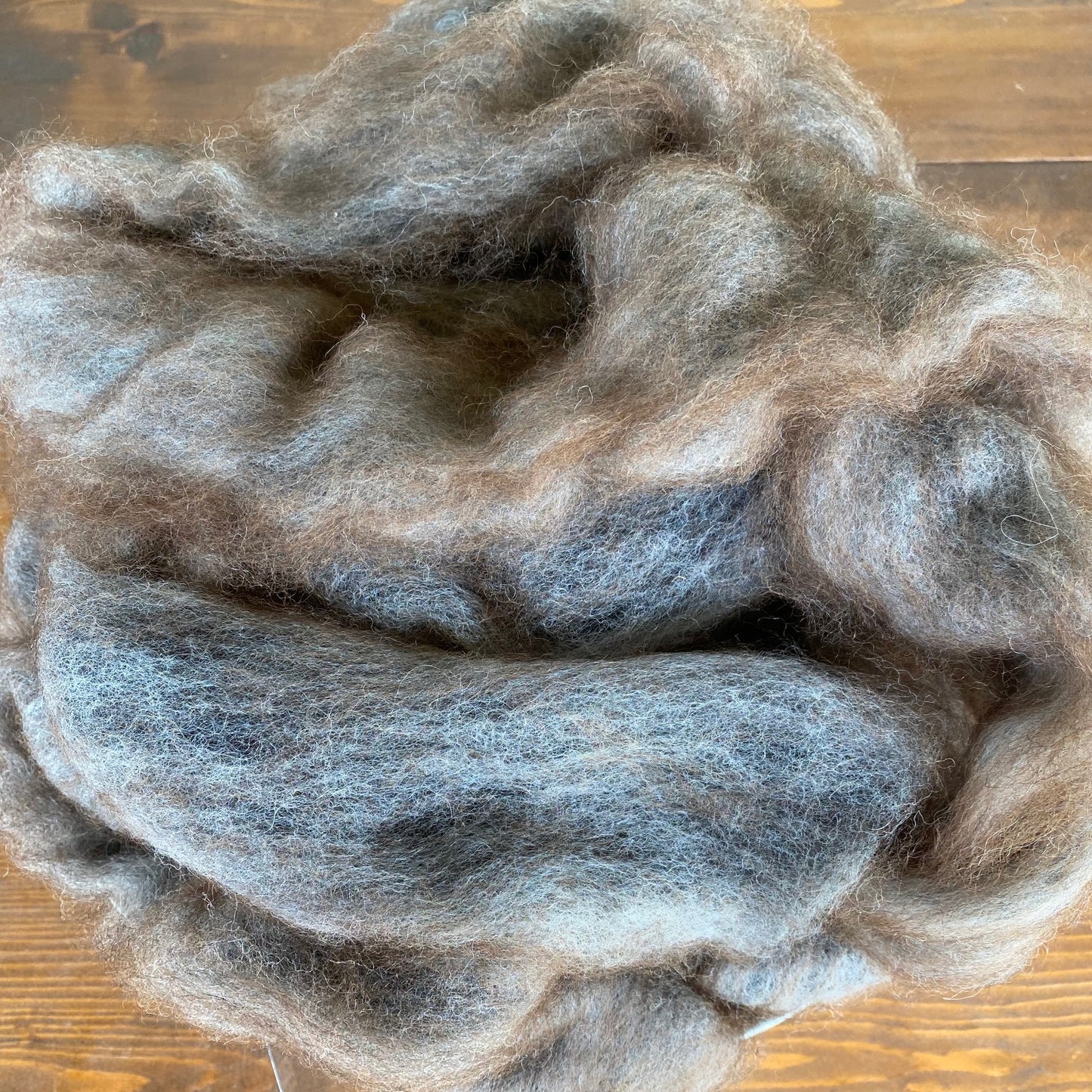 Three-Way Swirl Fiber Blend — White, Brown & Black Alpaca with Fine Wool (4 oz)