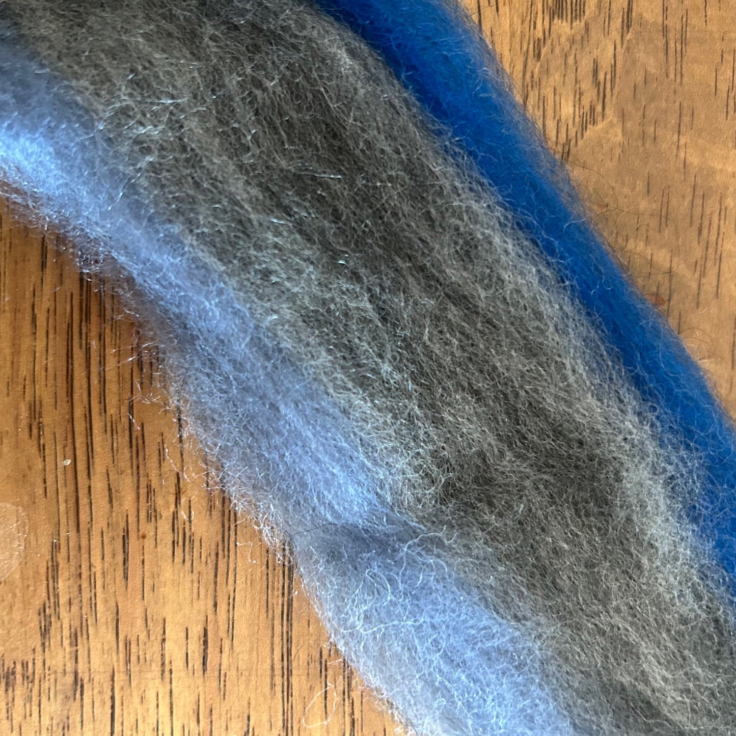 Annahbelle - Alpaca/Merino Roving - Gray, Blue, Horizon - 4 ounces