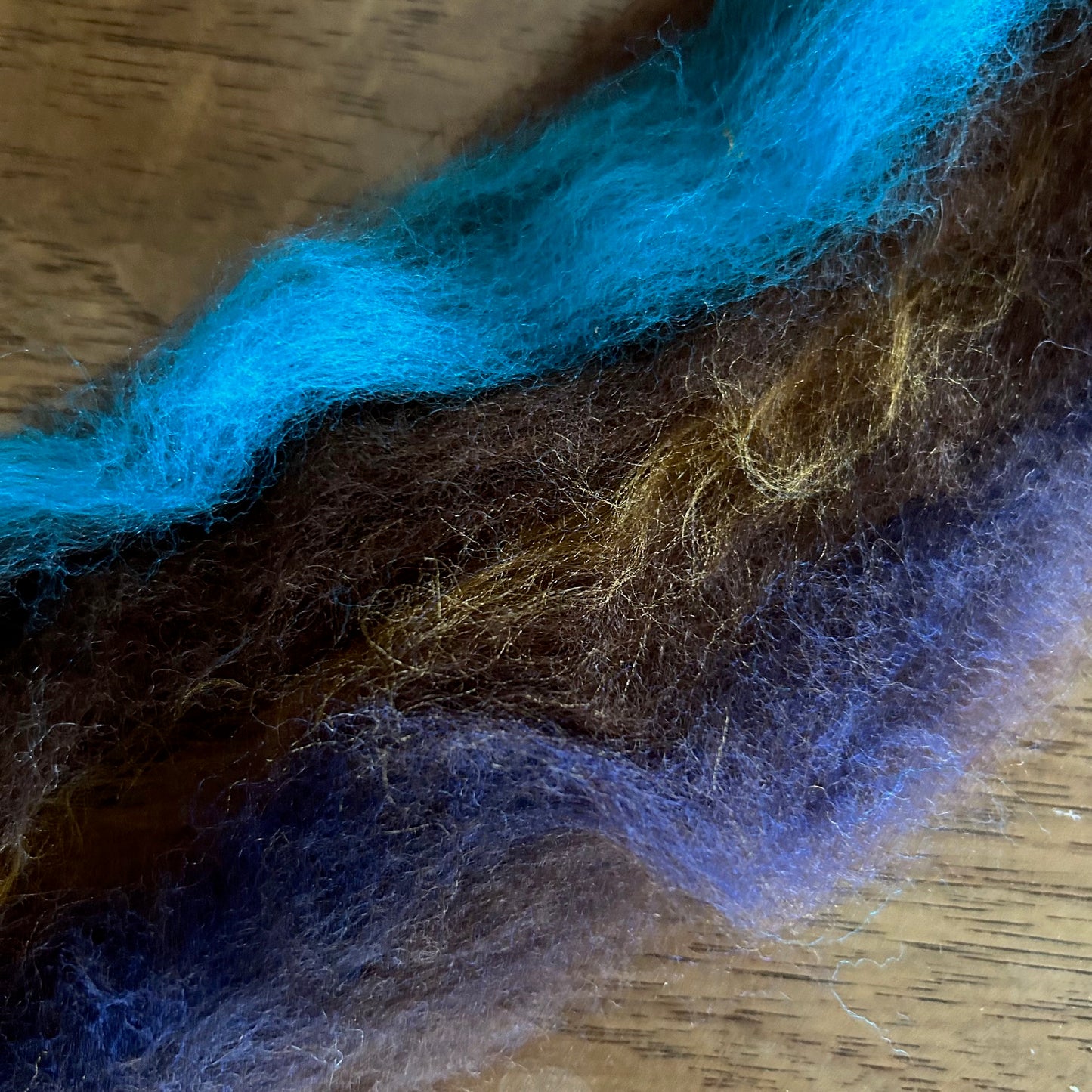 Brown Alpaca/Merino/Bamboo Roving - 4 ounces