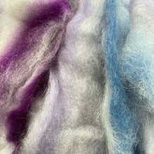 Load image into Gallery viewer, Alpaca/Merino/Firestar Roving (White, Periwinkle, Purple, Horizon, Wedgewood) - 4 ounces
