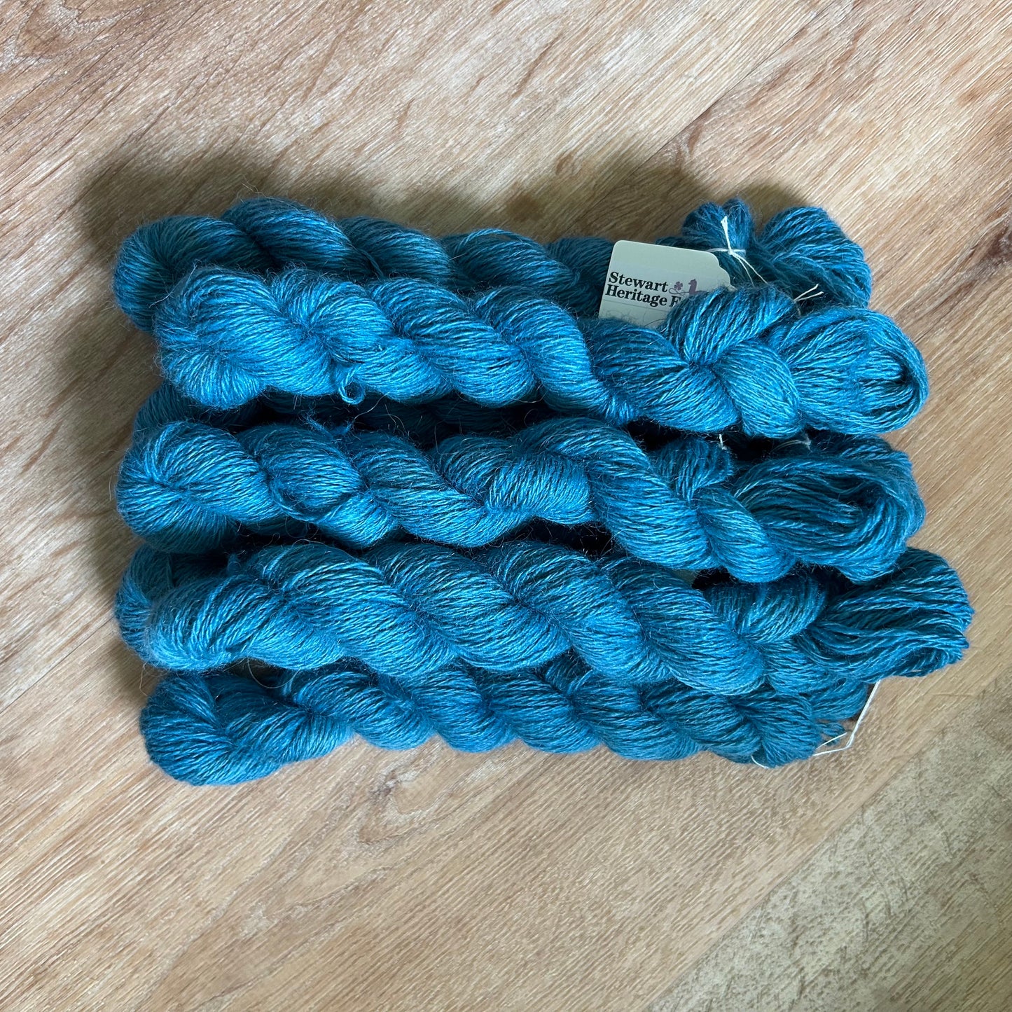 Deep Sea Spray & Tangelo Mini Skeins — 80% Alpaca / 20% Merino Fingering Weight