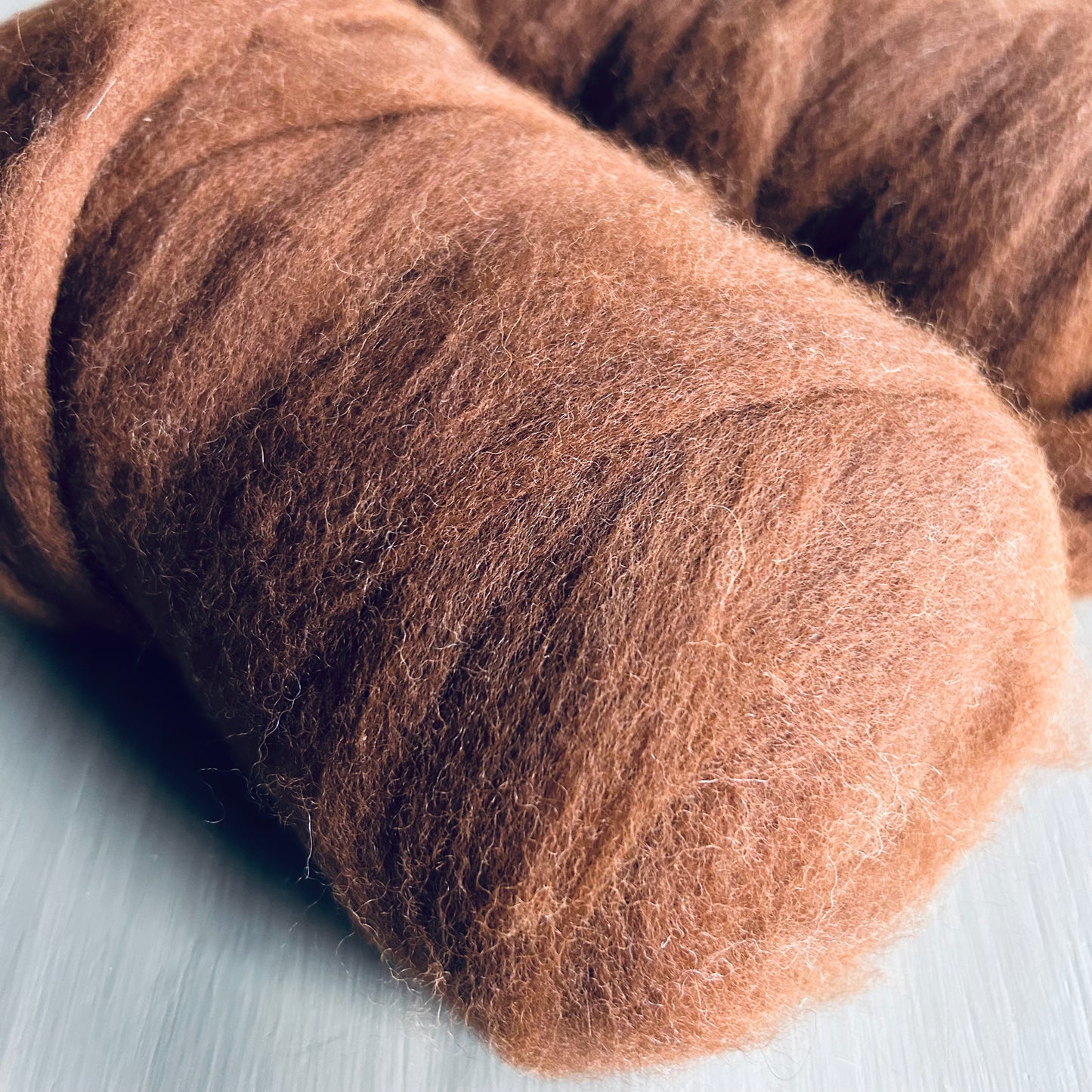 Maple Dark Brown Alpaca Roving