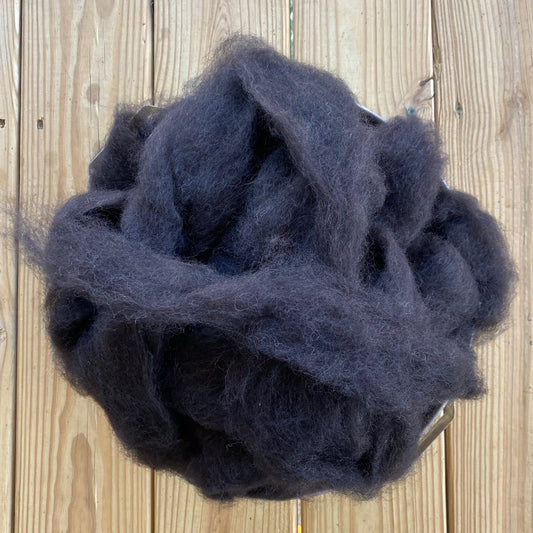 Bay Black Alpaca/Fine Wool Roving