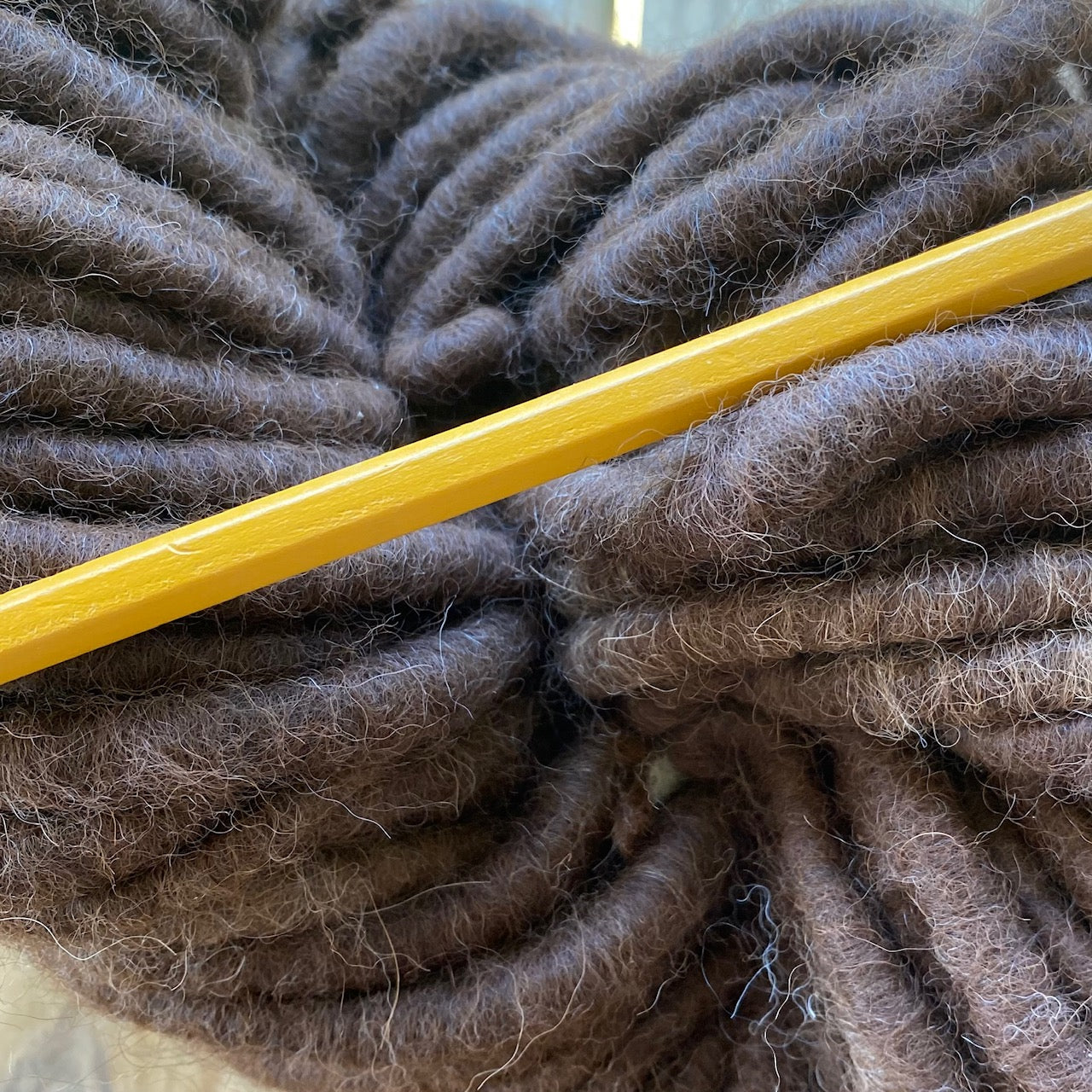 Dark Brown Core Spun Alpaca Rug Yarn