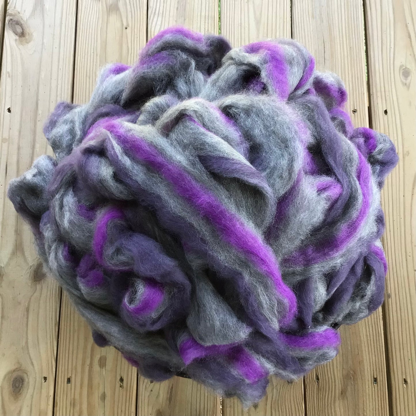 Alpaca/Merino Roving - Gray, Purple, Plum 1 pound