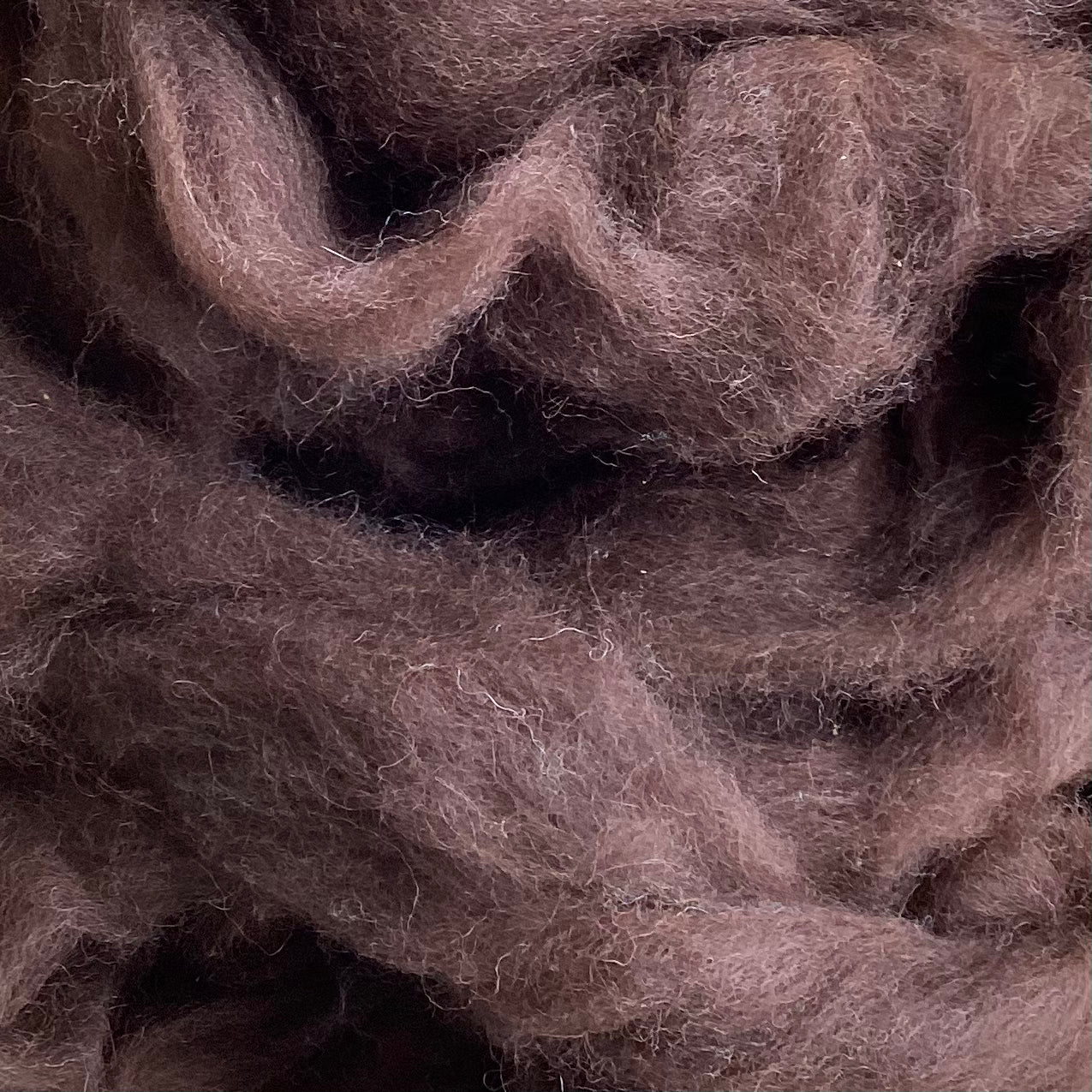 Alpaca/Fine Wool Roving - Dark Brown, 11.7 oz.