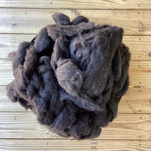 Load image into Gallery viewer, Alpaca/Wool Roving - Black &amp; Charcoal Gray, 1 pound
